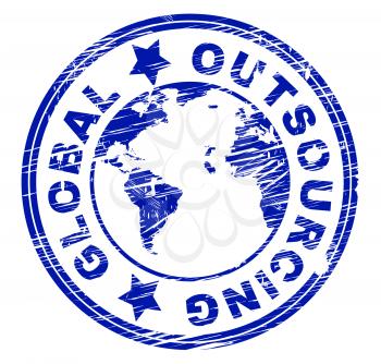 Global Outsourcing Indicating Independent Contractor And Planet