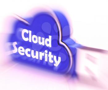 Cloud Security Cloud USB drive Meaning Online Security Or Privacy Solution
