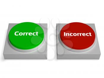 Correct Incorrect Buttons Showing True Or False