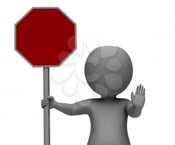 Stop Sign Showing Danger Warning Or Restricted Area