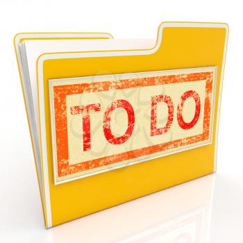 To Do File Showing Organise And Planning Tasks