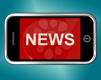 News Headline On A Mobile For Online Information Or Media