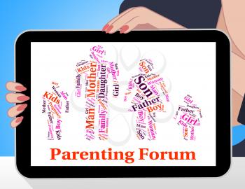Parenting Forum Representing Mother And Child And Mother And Child
