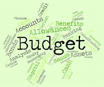 Budget Words Indicating Budgets Wordcloud And Financial 