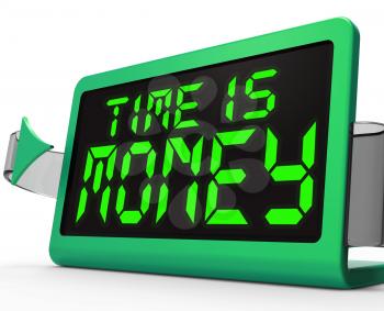 Time Is Money Clock Showing Valuable And Important Resource