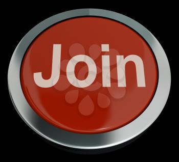 Join Button In Red Showing Subscriptions And Registration