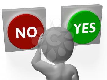 No Yes Buttons Showing Rejection Or Granted