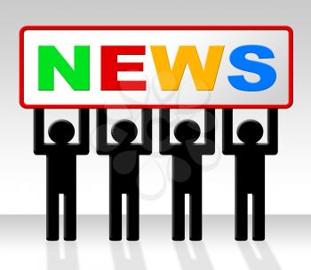 News Media Indicating Newsletter Info And Journalism