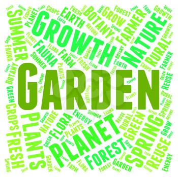 Garden Word Representing Text Outdoor And Gardening