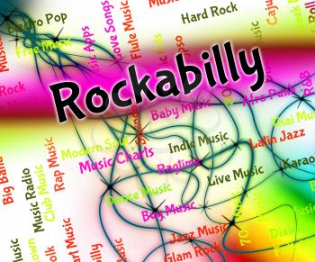 Rockabilly Music Representing Sound Tracks And Tune
