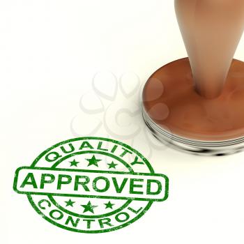 Quality Control Approved Stamp Shows Excellent Product