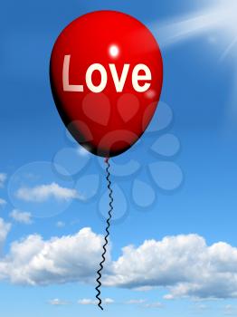 Love Balloon Showing Fondness and Affectionate Feelings