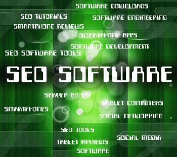 Seo Software Showing Engine Text And Online