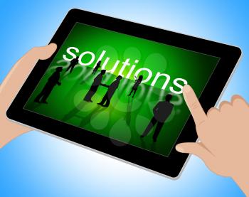 Solutions Tablet Showing Goal Computing And Technology