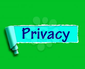 Privacy Word Showing Protection Of Confidential Information