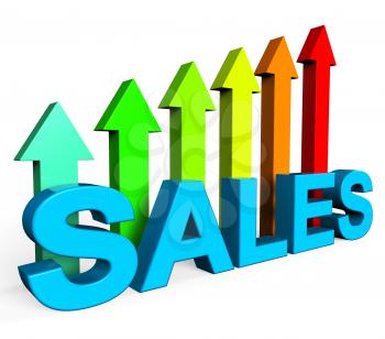 Sales Increasing Representing Progress Report And Infochart