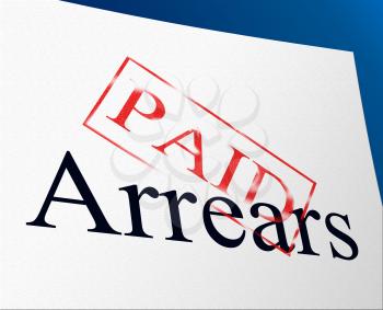 Arrears Paid Showing Settlement Payment And Paying