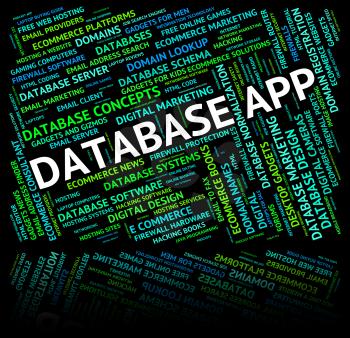 Database App Indicating Programs Text And Computing