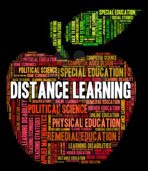 Distance Learning Words Showing Correspondence Course And School