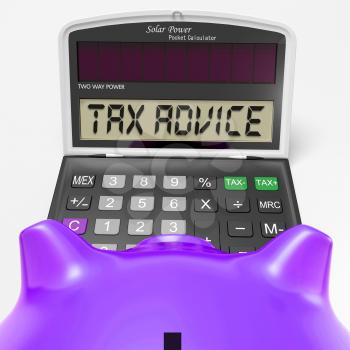 Tax Advice Calculator Showing Assistance With Taxes