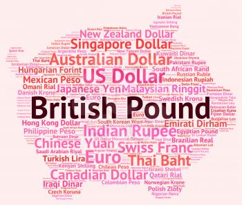 British Pound Representing Worldwide Trading And Forex