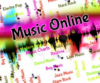 Music Online Representing World Wide Web And Sound Track