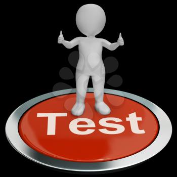 Test Button Showing Quiz Or Online Questionnaires