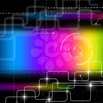 Technology Background Showing Colourful Backgrounds And Colour