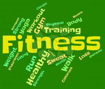 Fitness Words Indicating Working Out And Athletic 