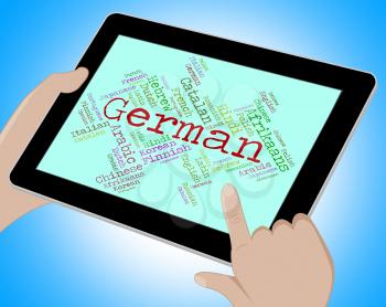 German Language Representing Vocabulary Text And Foreign