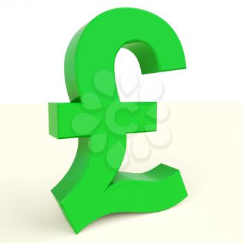 Pound Symbol For Money And Investments In England