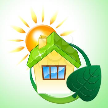 House Eco Indicating Go Green And Environmental