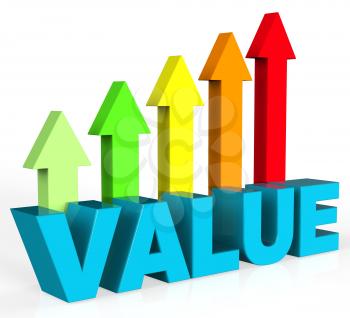 Increase Value Representing Valued Advance And Importance