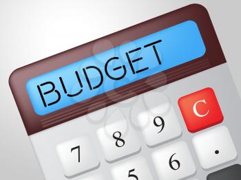 Budget Calculator Showing Price Finances And Paying