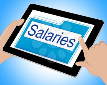 File Salaries Representing Folders Business And Administration Tablet
