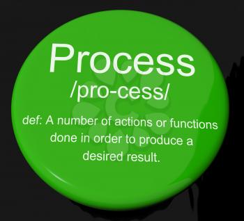 Process Definition Button Shows Result From Actions Or Functions