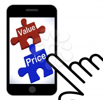 Value Price Puzzle Displaying Worth And Cost Of Product