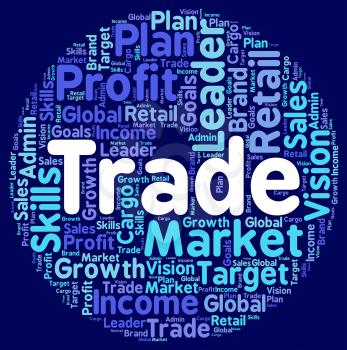 Trade Words Showing Export Selling And Biz