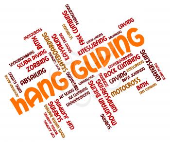 Hang Gliding Representing Word Wordcloud And Hanggliding 