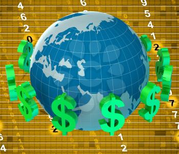 Forex Dollars Indicating Currency Exchange And Cash