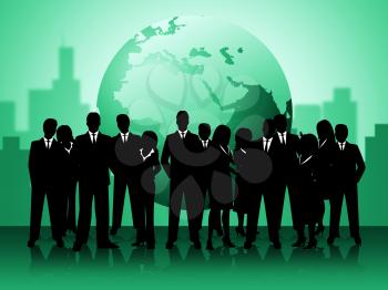 Business People Meaning Worldwide Cooperation And Executive