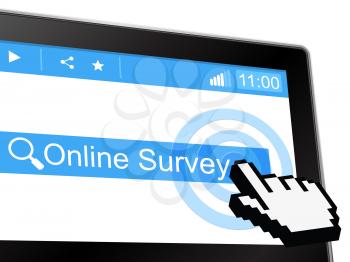 Online Survey Indicating World Wide Web And Website