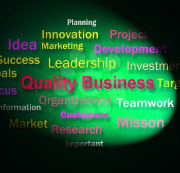 Quality Business Words Meaning Excellent Company Reputation
