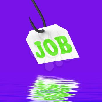 Job On Hook Displaying Professional Employment Work Or Occupation