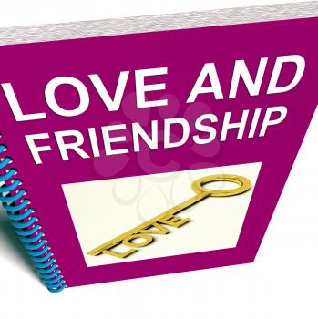 Love and Friendship Book Representing Keys and Advice for Friends