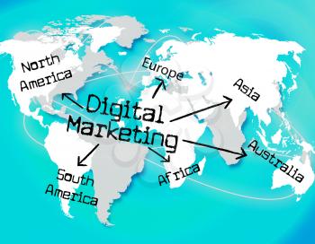Digital Marketing Representing High Tec And Technology