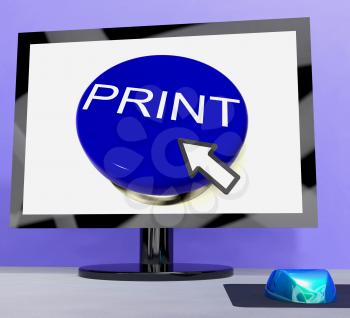 Print Button On Computer For A Web Printout