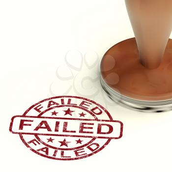 Failed Stamp Showing Reject Or Failure