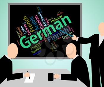 German Language Meaning Translator Words And Wordcloud