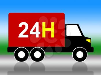 Transport 24H Showing Twenty Four Hours And All Hours